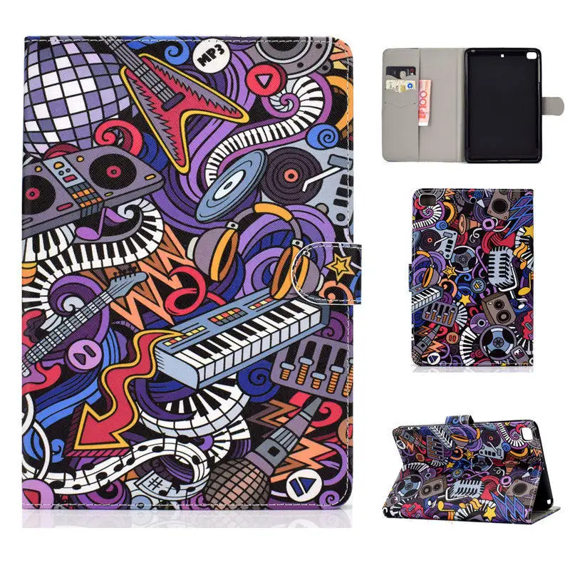 Чехол для Apple iPad Mini 5 Mini 1 2 3 4 5 7," Smart Cover Funda Tablet с мультяшным животным узором PU кожаный чехол-подставка - Цвет: N007