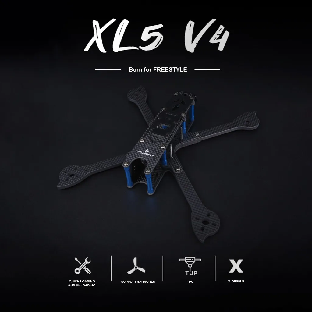 IFlight XL5 V4 True X 240 мм Колесная база 4 мм рычаг рамка Комплект для радиоуправляемого дрона FPV гонки более сильные и толстые руки стабильность полета