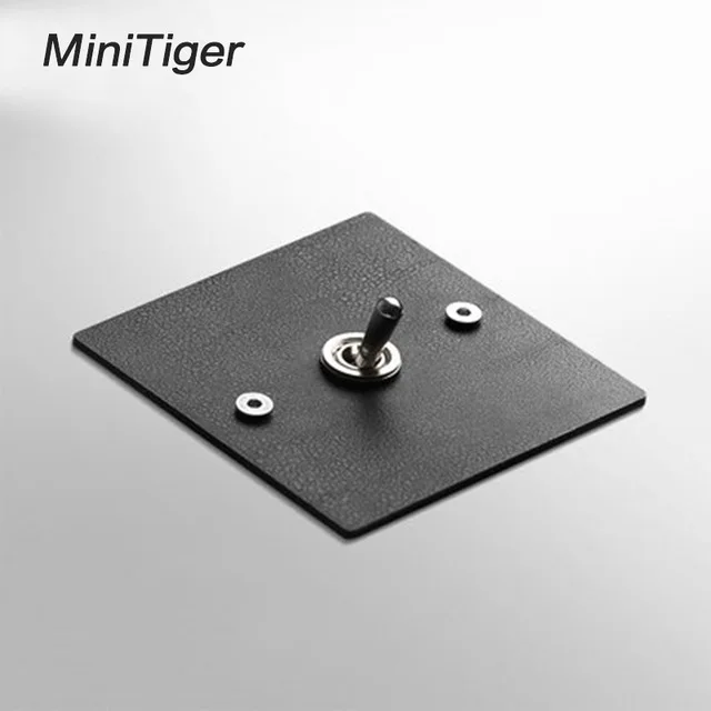 Minitiger 1/2/3 Gang 1 способ/2 Way 86 Тип скандинавском стиле домашняя стенная розетка панель пористый кованого железа рычаг кожа переключатель - Цвет: 1 Gang