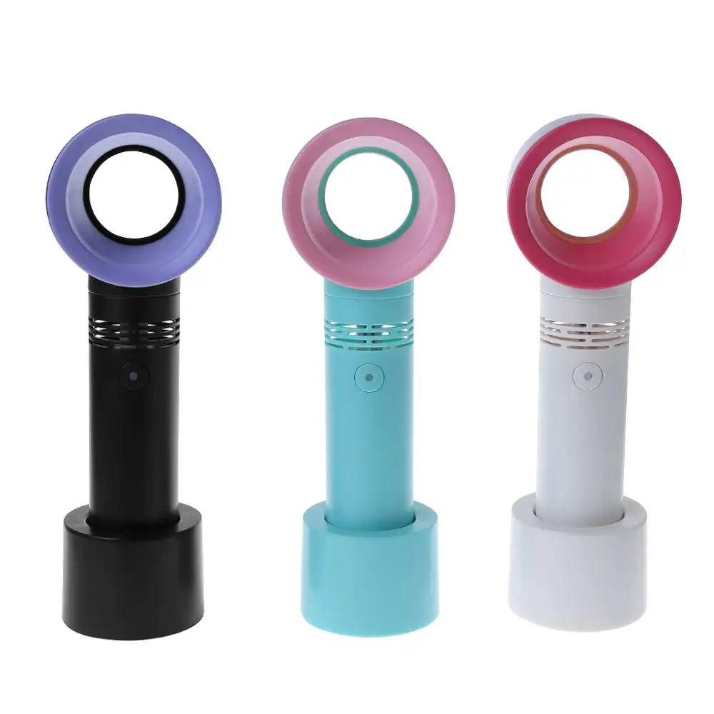 

Mini Portable Leafless Fan Summer Supplies Silent USB Rechargeable Cooler Without Blades Student Air Cooling Fan Bedroom Travel