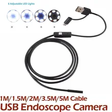 Металлический пластиковый портативный эндоскоп 7 мм осмотр 3 в 1 практичный инструмент для чистки ушей бороскоп портативный эндоскоп компьютеры