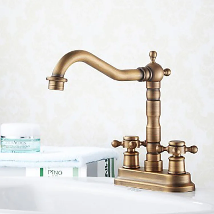 

Benefit Margin Full Copper Three-piece European To Fake Something Antique Bathtub Faucet 3 Paper Set Separation Type Basin