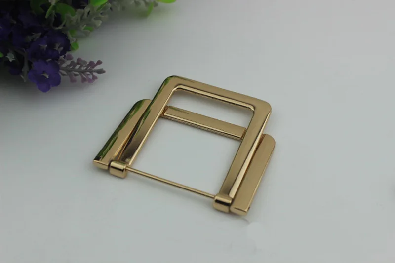LightGold Meetee 2/5 шт ID37mm прямоугольная металлическая двойной кольцевые пряжки ремень крючок DIY обуви одежды украшение Пряжка аппаратный аксессуар BF470 - Цвет: LightGold