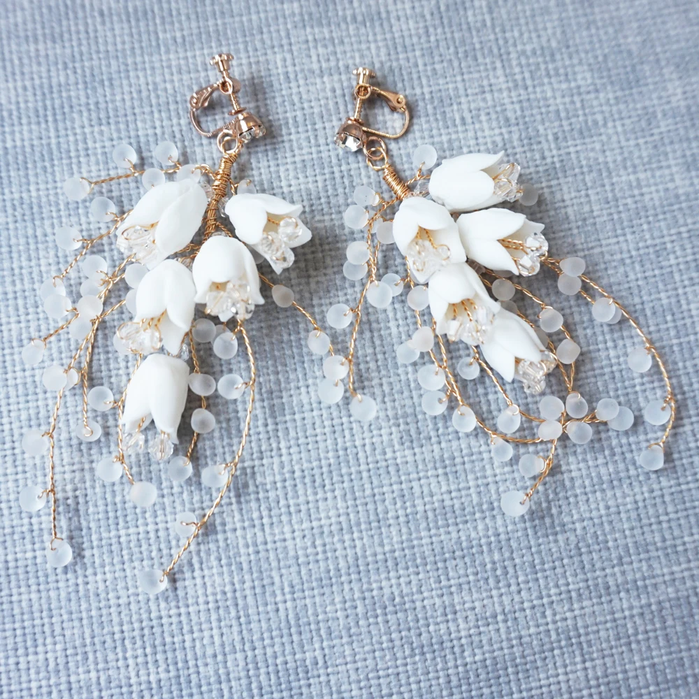 Delicate wedding earrings Clearance