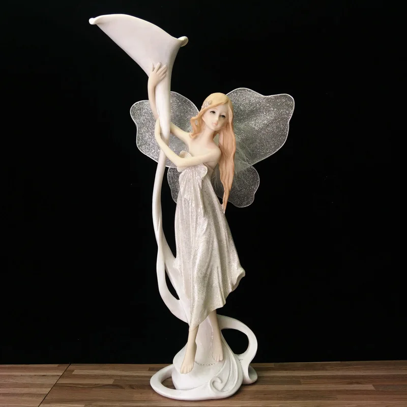 

Nordic Art Candle Holders Table Wedding Centerpieces Decor Angel Resin Candlestick American Centro De Mesa Home Ornaments FC225