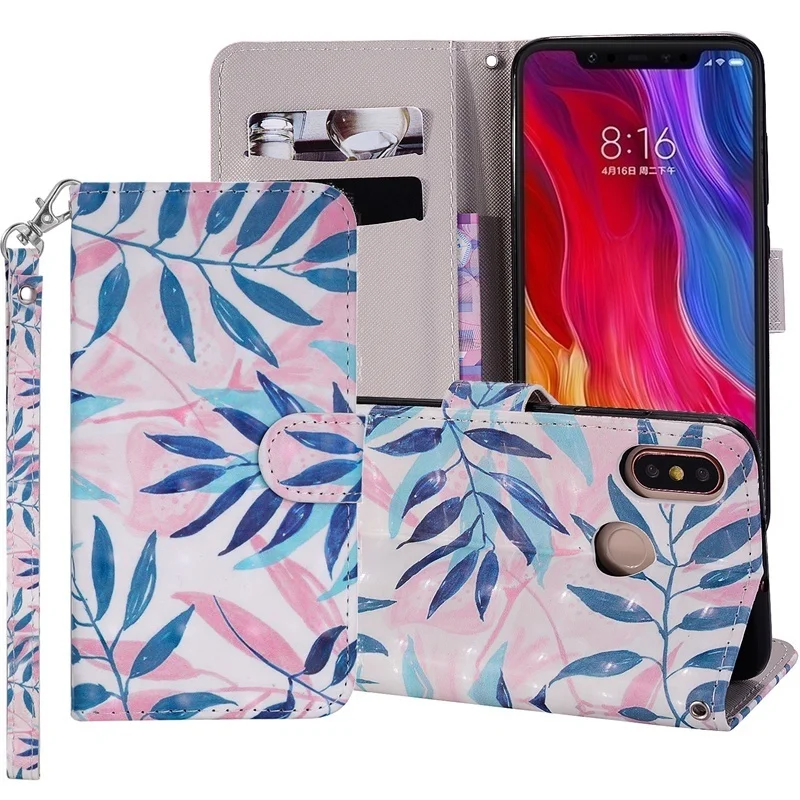 Модный кожаный чехол-кошелек с 3D рисунком для Xiaomi mi 6 8 Red mi Note 4 4X 5A 6 6A, чехол-книжка с откидной крышкой и отделением для карт