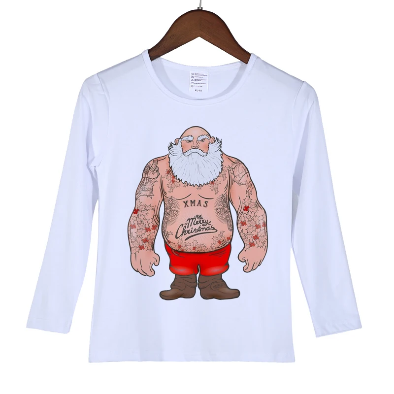 Rocket santa t-shirt New Brand Quality Baby Boy girl Clothe Christmas Santa Claus printed Long Sleeve t shirt unisex O-20 - Цвет: 5