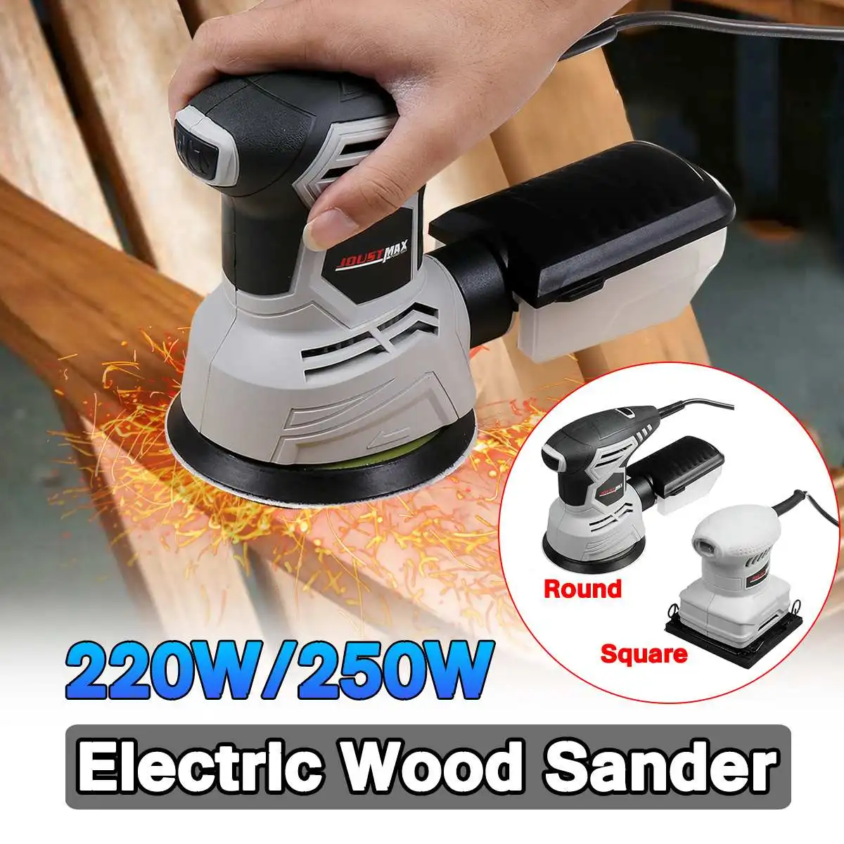 Woodworking Tool 220V Electric Wood Sander Furniture Metal Polisher Sander Paint Grinder DIY Power Tools Buffer Grinding Machine