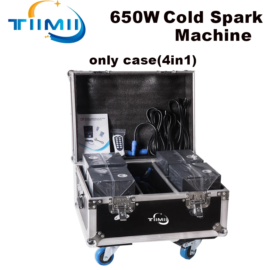 

Only Fly Case 4in1 650W Cold Spark Machine Sparkler Fireworks For Wedding Celebration Disco Lighting Fountain Stage Ti Powder