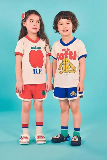 2021 SS Summer Bebe Brand Kids Boy Girl T Shirt Shorts Cartoon Toddler Sweatshirt Pant Baby Tee Top Fashion Hoodies Clothes Suit 3