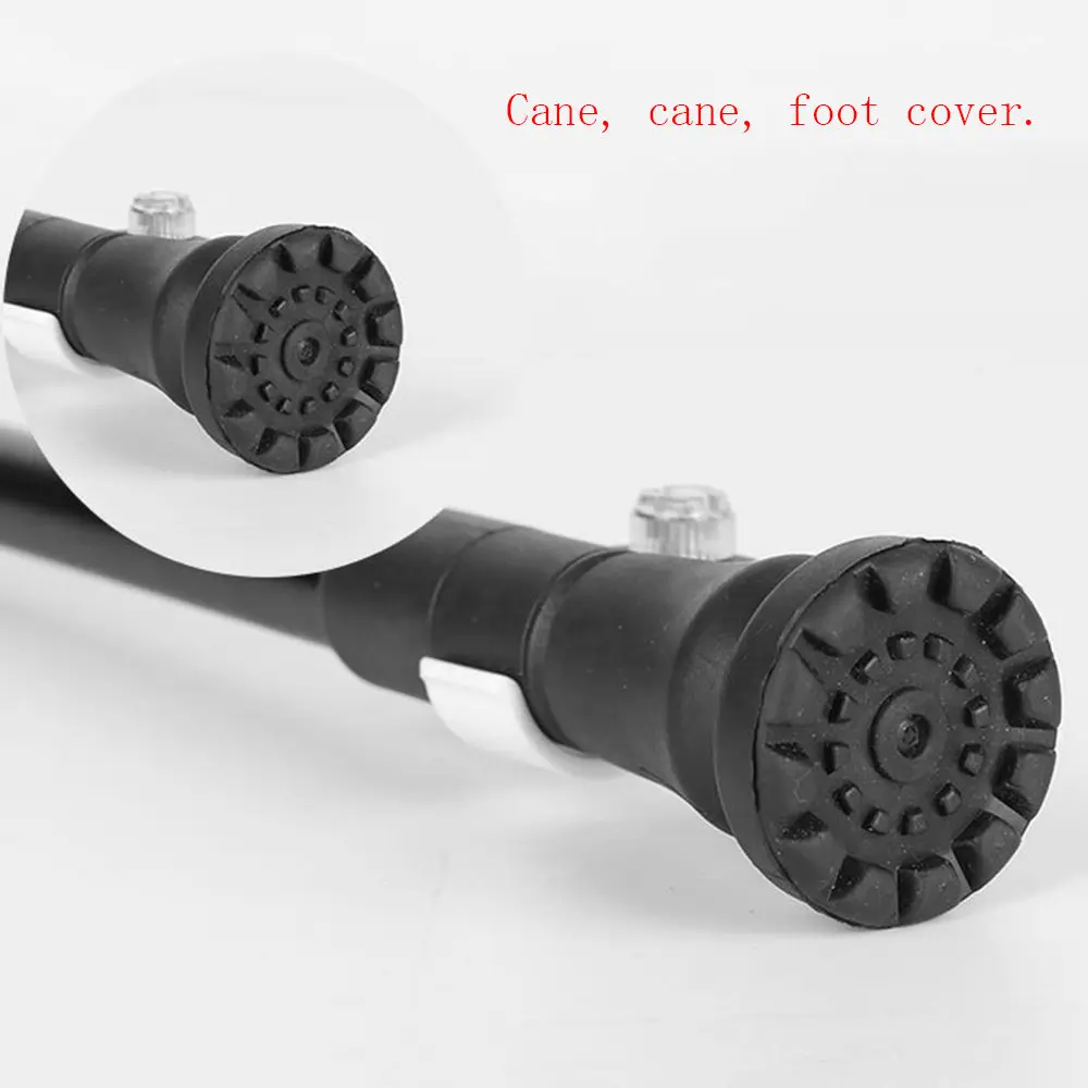 Rubber Pad Cap Antiskid Walking Stick Crutch Cane Bottom Pads Cover Protector Climbing Hiking Trekking Pole Tip