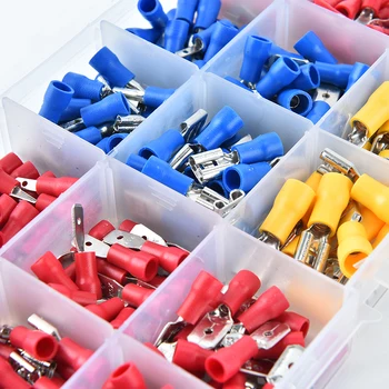 

280pcs U-type Assorted Full Insulated Fork Set Terminals Connectors Assortment Kit Electrical Crimp Spade Ring