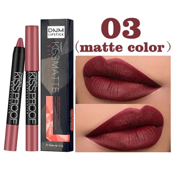 

Hot sale 1 Pcs Lipstick Lip Liner Pencil Velvet Lip Stick Smooth High Pigmented Cosmetics