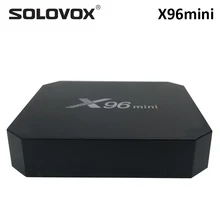 SOLOVOX X96 мини тв приставка ос Android 7,1 смарт тв приставка 2 гб 16 гб четырехъядерный процессор Amlogic S905W 2,4 ггц WiFi приставка 1 гб 8 гб X96mini