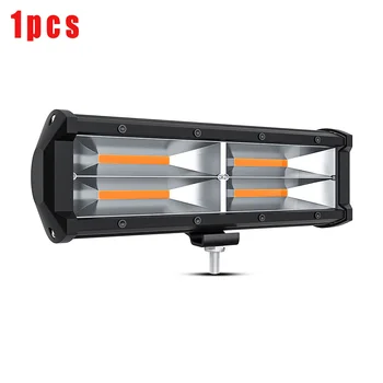 

1pc/2pcs 9inch 9V-30V 144W Car SUV Off-Road Two-row LED Work Light Bar Strip Spotlight 9600LM 6000K Yellow ATV 4X4 Work Light