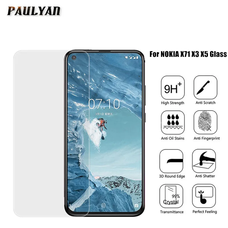 Для Nokia X71 X 5X3 Закаленное Стекло Экран защитная пленка стекло протектор для x3 x5 с