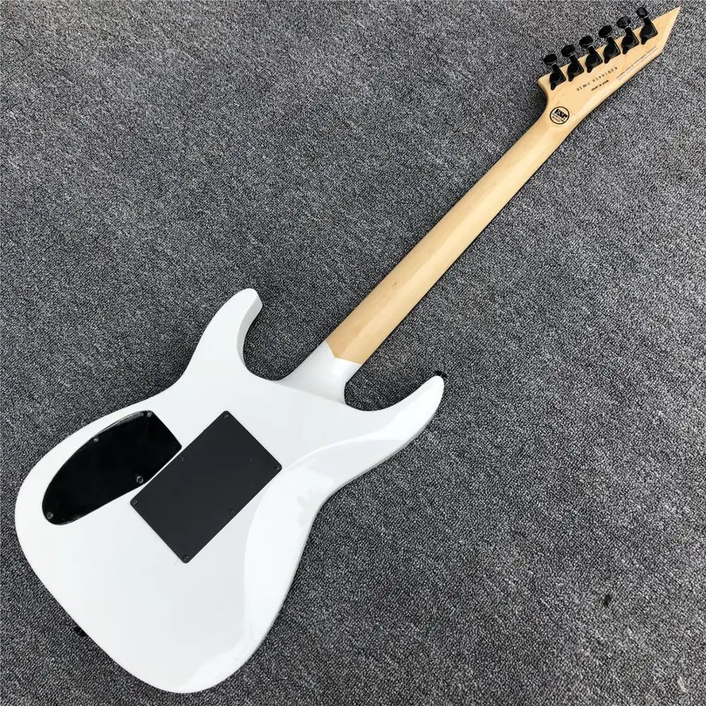 Фабрика KH-2 Ouija Kirk Hammett Cynthia белая электрогитара, Луна и ЗВЕЗДА ИНКРУСТАЦИЯ твердая гитара ES