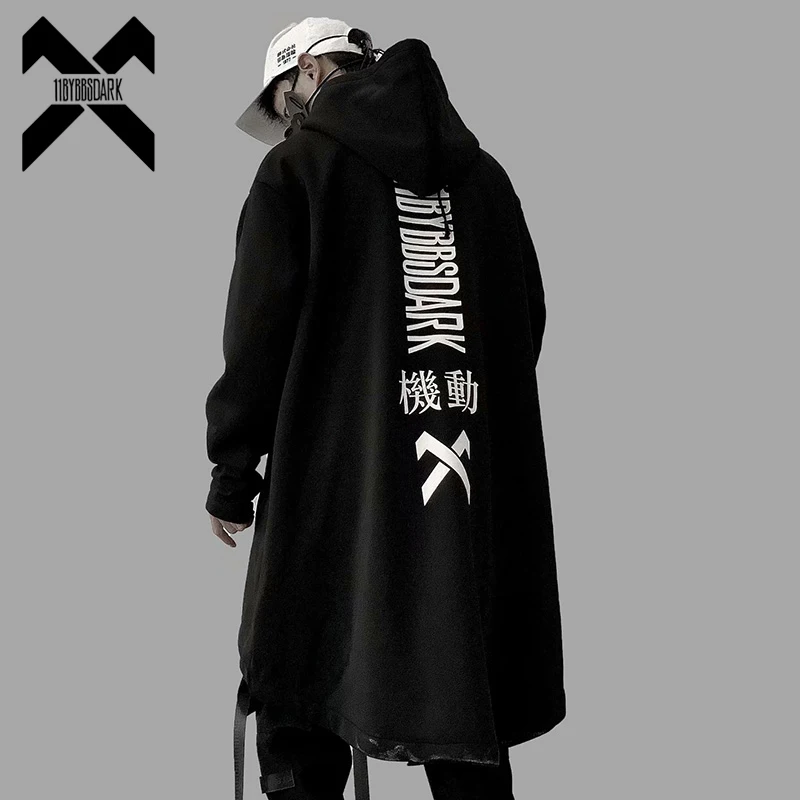 Мужские длинные толстовки 11 byb's DARK уличная одежда в стиле Харадзюку модные