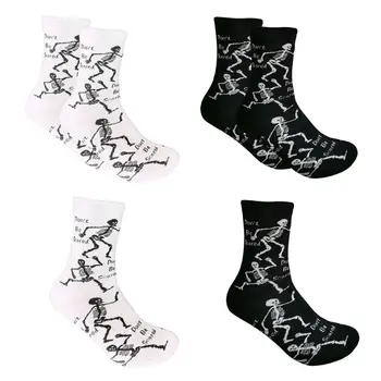 

Unisex Stockings Funny Crazy Halloween Skull Pattern Sports Medium Tube Socks