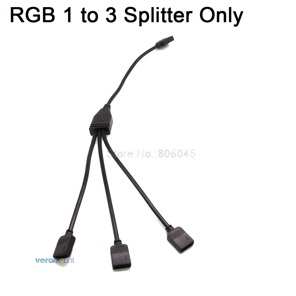 4Pin RGB сплиттер соединитель черный кабель от 1 до 1 2 3 4 5 Женский разветвитель удлинитель для 5050 RGB светодиодные полосы света