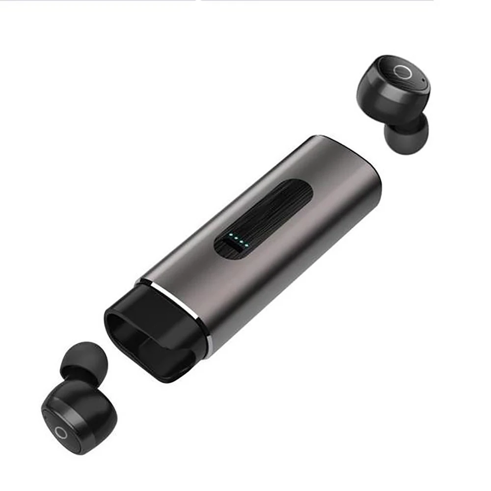 WA-11 TWS Bluetooth наушники 5-7 часов музыка телефонная гарнитура беспроводная CVC шумоподавление бинауральные наушники с зарядным устройством - Цвет: Серый