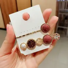 2 шт/Корейская версия ювелирных изделий ретро кристалл набор волос аксессуары шпилька женский чистый красный волос карта головной убор заколка для волос