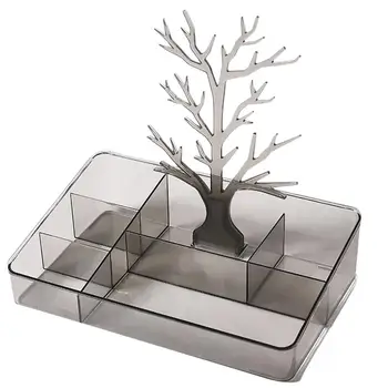 

Tree Shape Jewelry Holder Display Stand Cosmetic Container Desktop Jewelry Organizer Display Rack For Earrings Necklace