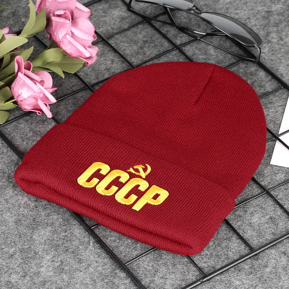 Русский, СССР Skullies Beanies Casquette шапка мужская русская буква вязаный берет осень и зима теплый унисекс помпон хип хоп шапка