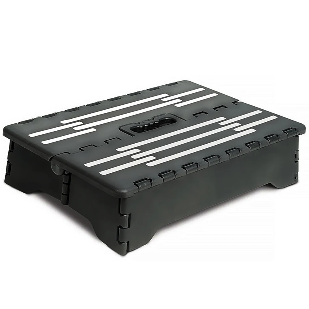 Складной стул портативный прочный пластиковый черный | Мебель