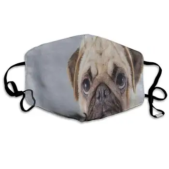 

Cute Pug Puppy Dog Vintage Dust Mouth Mask Reusable Anti-Dust Face Mask Adjustable Earloop Skin Protection