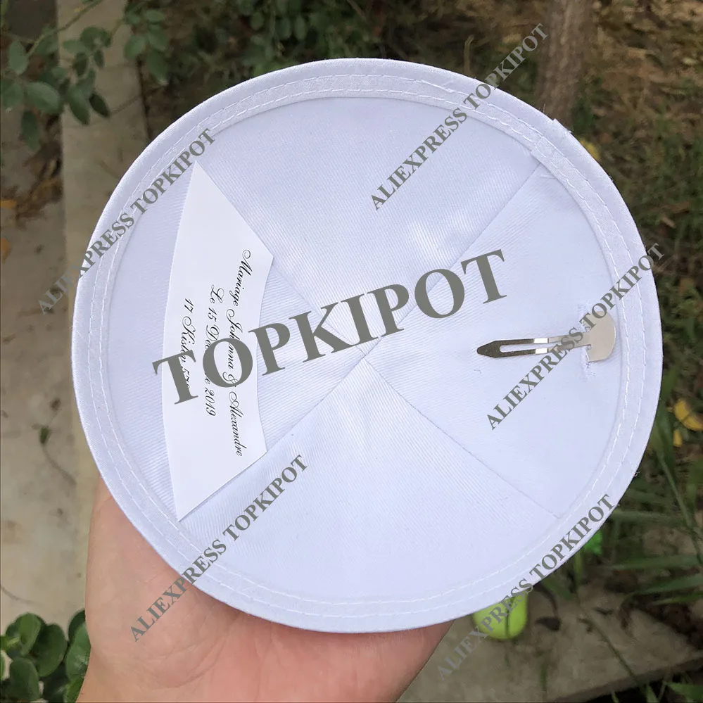 Белый сырой шелк свадьба KIPPOT, KIPOT, KIPPA, YARMULKES
