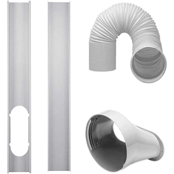 

Air Conditioner Accessories 2Pcs Window Slide Kit Plate 5.9 inch Window Adapter Tube Connector 5.90 inch Exhaust Hose