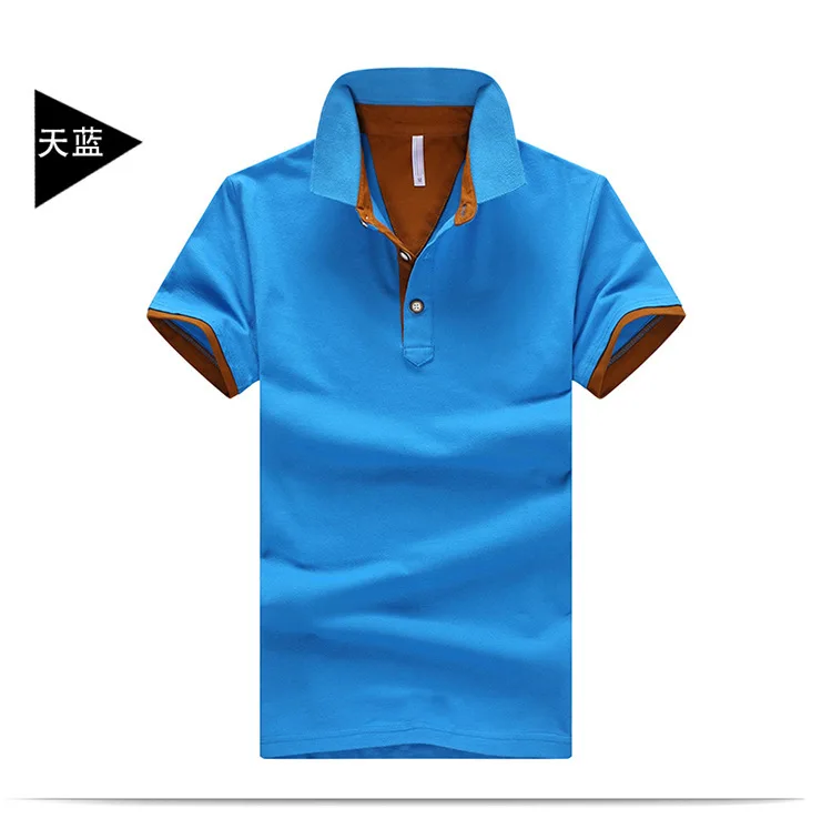 Прямая от производителя, летняя мужская рубашка поло в классическом стиле с отложным воротником из чистого хлопка, приталенная рубашка с короткими рукавами, Повседневная рубашка