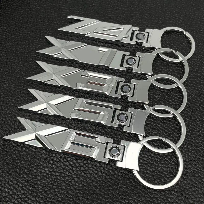 LLavero de Metal 3D con logotipo para coche, accesorios de Interior automotriz para BMW Z4 X4 X6 X1 X5 con aro| - AliExpress