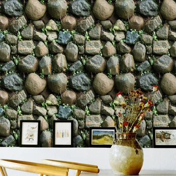 

Self-Adhesive Stone Wallpaper Brick Contact Paper Fireplace Kitchen Backsplash Peel-Stick Wall Door Counter Top Liners Decor