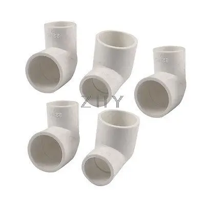 

5 Pcs 90 Degree Elbow PVC-U Pipe Connector Adapter Fitting 25mm to 32mm