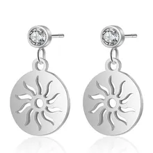 AAAAA качество нержавеющая сталь серьги в форме солнца для женщин подарок супер модные серьги