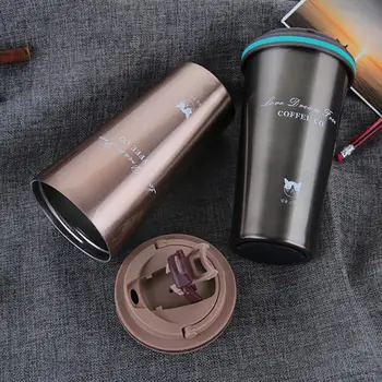 

500ml Double Wall Stainless Steel Vacuum Flasks Car Thermo Travel Mug Portable Thermoses Portable Drinkware Coffee Tea Thermocup