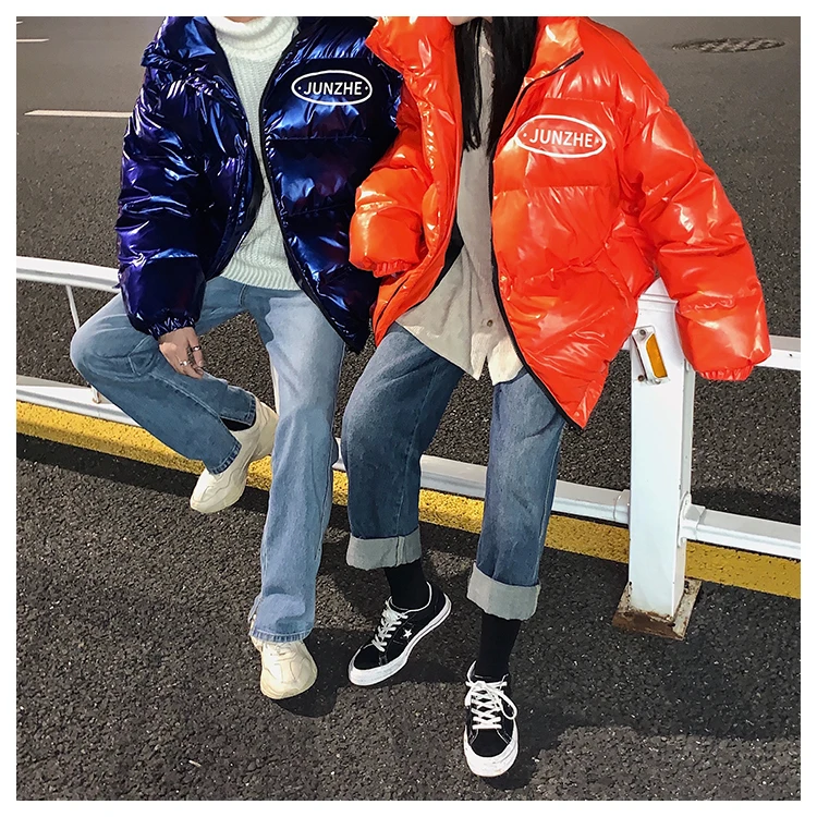 LAPPSTER Japanese Streetwear Winter Jacket Mens Glossy Hip Hop Bubble Coat Parkas Oversized Korean Warm Red Jackets Coats