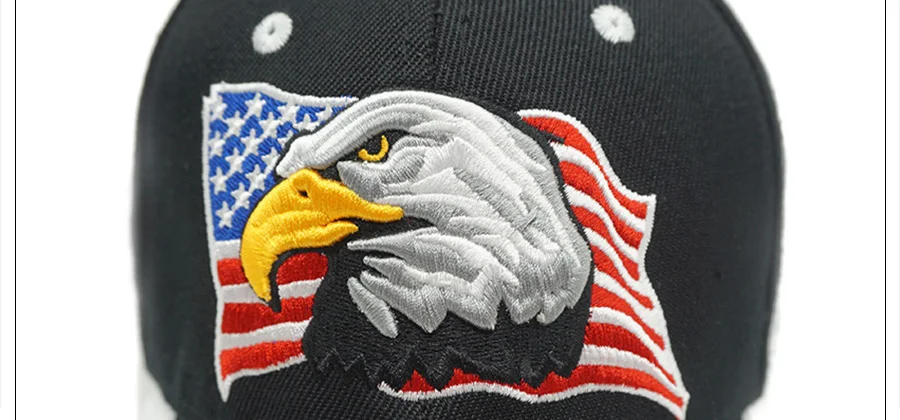 Новая мужская бейсбольная Кепка с вышивкой в виде орла американского флага Snapback шляпа папы костяная Мужская Летняя Повседневная тактическая хип-хоп кепка с надписью армии США