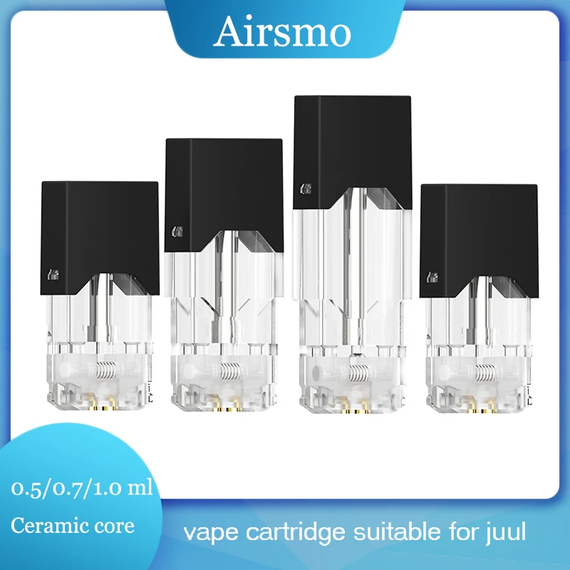 

Original e-cigarette Cartridge Vape Pen Pod 0.7/0.8/1.0ml Cartridge Ceramic Core Atomizer Pod Cartridge Compitable with Juul