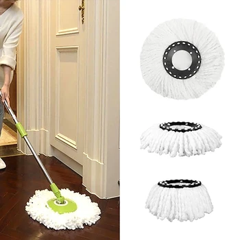 

2020 360 Degree Rotating Spinning Magic Mop Heads Floor Mopheads Replacement Fiber Unique Micro-fibres Four-side Wringing Type