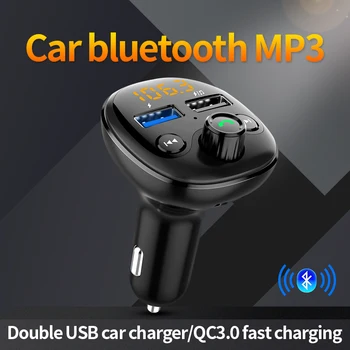 

Car Charger Fm Transmitter QC3.0 Car Mp3 Player Adapter Handsfree Dual USB Ports Charger Wireless Bluetooth Receiving Car Kit
