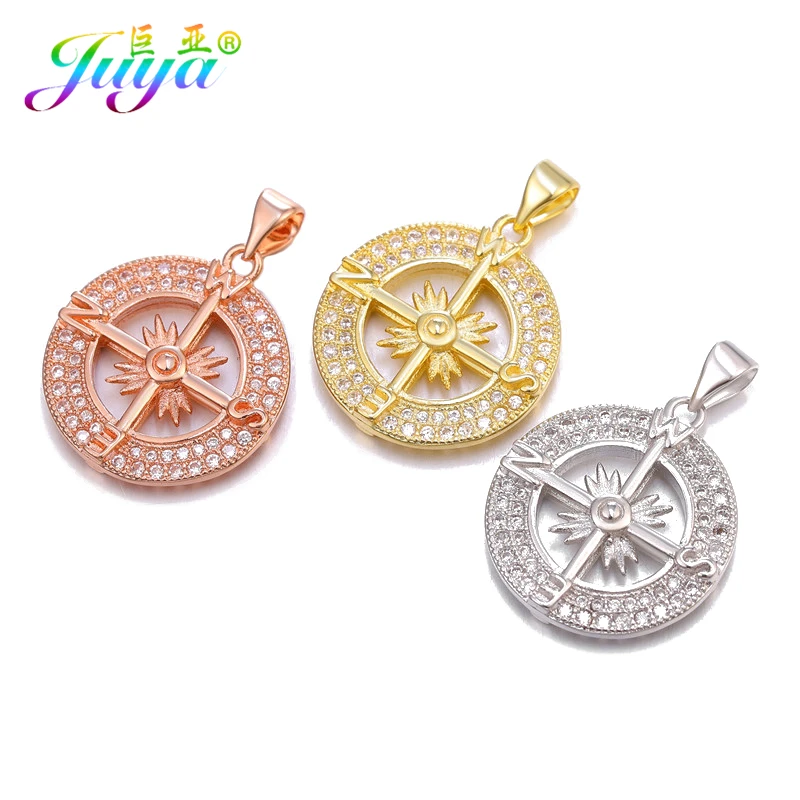 Juya DIY модный кулон поставки микро проложить Циркон Звездный взрыв компас