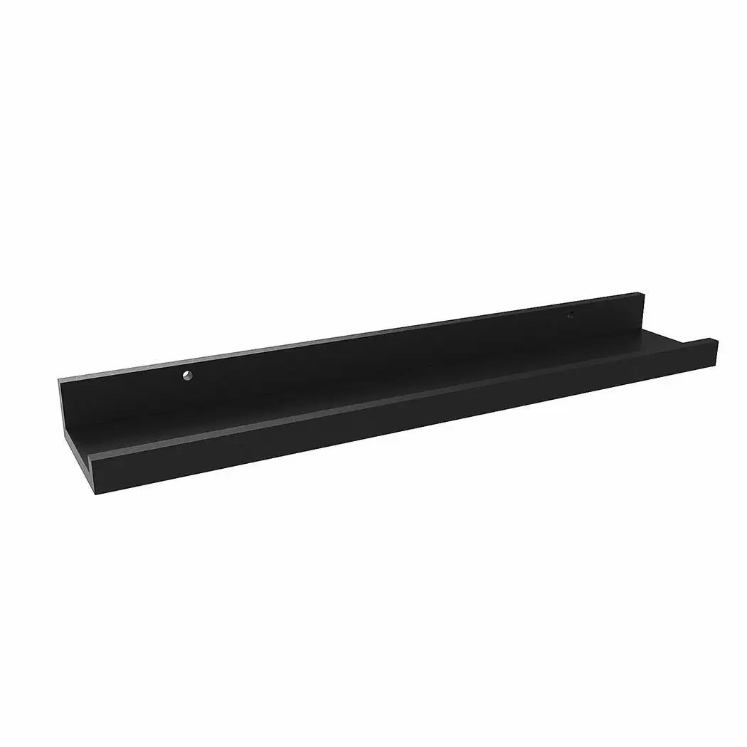 black Floating Picture Display Ledge Wall Mount Shelf - Color: black