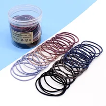 100 шт./кор. для девочек резинка для волос Милые простые тональный крем для волос кольцо сужающаяся к талии веревка для укладки волос аксессуары для волос резинка для волос