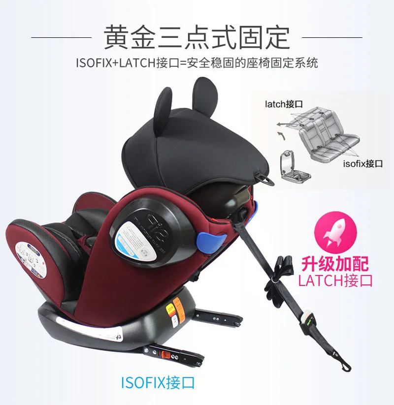 Isofix интерфейс детское автокресло безопасности От 0 до 12 лет ECE 3C Кабриолет ребенка