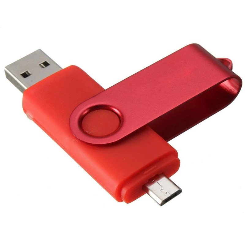 2 шт USB мини-карта памяти 32 ГБ USB 2,0 флэш-накопитель OTG для удобного ПК, желтый и красный