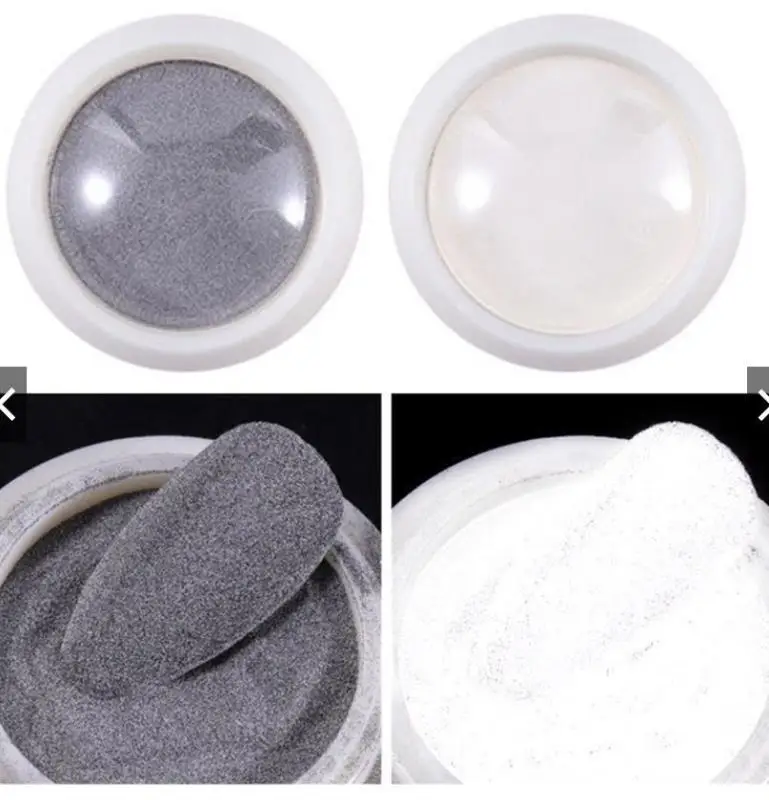 100g White Reflective Nail Glitter Powder Shiny Dust Glow In The Dark For Bar Disco Sparkling Pigment Powder