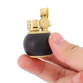 

Cigarette Lighter Retro Kerosene Lighter Portable Windproof Lighter Round Creative Cigarette Accessories for Man Gifts